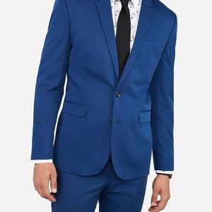 Express Men Stretch Slim Fit Suit Blue 36S 30/32
